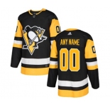 Men's Adidas Pittsburgh Penguins Customized Premier Black Home NHL Jersey