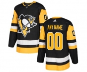 Men's Adidas Pittsburgh Penguins Customized Premier Black Home NHL Jersey