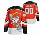 Men's Anaheim Ducks Custom Red 2020-21 Alternate Authentic Player Hockey Jersey