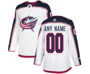 Men's Blue Jackets Personalized White Road Hockey Jersey