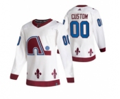 Men's Colorado Avalanche Custom White 2020-21 Alternate Authentic Player Hockey Jersey