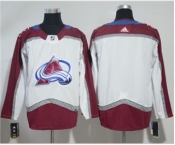 Men's Colorado Avalanche Customized White Road Stitched Hockey Jersey