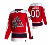Men's Columbus Blue Jackets Custom Red 2020-21 Alternate Authentic Player Hockey