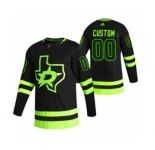 Men's Dallas Stars Custom Black 2020-21 Alternate Authentic Player Hockey Jersey