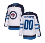 Men's Jets Personalized White Road Hockey Jersey