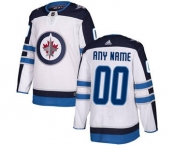 Men's Jets Personalized White Road Hockey Jersey