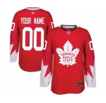 Men's Maple Leafs Personalized Red Alternate Hockey Jersey