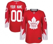 Men's Maple Leafs Personalized Red Alternate Hockey Jersey