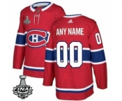 Men's Montreal Canadiens Active Player Custom 2021 Red Stanley Cup Finals Stitched Hockey Jersey