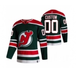 Men's New Jersey Devils Custom Green 2020-21 Reverse Retro Alternate Hockey Jersey