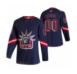 Men's New York Rangers Custom Navy 2020-21 Alternate Authentic Player Hockey Jersey