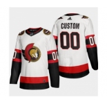 Men's Ottawa Senators Custom 2020-21 Authentic Player Away Stitched Hockey Jersey White