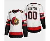 Men's Ottawa Senators Custom 2020-21 Authentic Player Away Stitched Hockey Jersey White