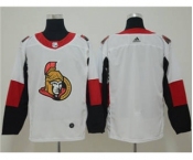 Men's Ottawa Senators Customized White Road Stitched Hockey Jersey