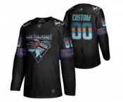 Men's San Jose Sharks Custom 2020 Los Tiburones Limited Hockey Jersey Black