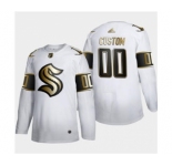 Men's Seattle Kraken Custom White Golden Edition Limited Stitched Hockey Jersey