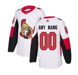 Men's Senators Personalized White Road Hockey Jersey