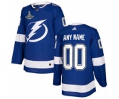 Men's Tampa Bay Lightning Active Player Custom 2021 Blue Stanley Cup Champions Stitched Hockey Jersey