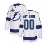 Men's Tampa Bay Lightning Active Player Custom 2021 White Stanley Cup Champions Stitched Hockey Jersey