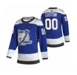 Men's Tampa Bay Lightning Custom Blue 2020-21 Alternate Authentic Player Hockey Jersey