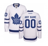 Men's Toronto Maple Leafs Reebok White Away Hockey Custom Jersey