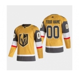 Men's Vegas Golden Knights Custom 2020-21 Authentic Player Alternate Stitched Hockey Jersey Gold