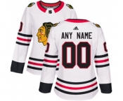 Women Adidas Chicago Blackhawks Customized Premier White Away NHL Jersey
