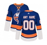 Women Adidas New York Islanders Customized Authentic Royal Blue Home NHL Jersey