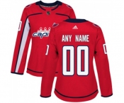 Women Adidas Washington Capitals Customized Premier Red Home NHL Jersey