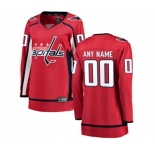 Women Washington Capitals Customized Fanatics Branded Red Home Breakaway NHL Jersey
