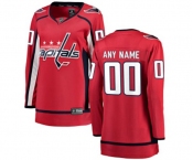 Women Washington Capitals Customized Fanatics Branded Red Home Breakaway NHL Jersey
