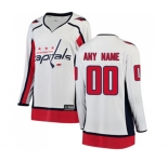 Women Washington Capitals Customized Fanatics Branded White Away Breakaway NHL Jersey