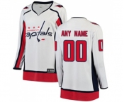 Women Washington Capitals Customized Fanatics Branded White Away Breakaway NHL Jersey