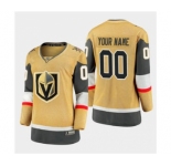 Women's Vegas Golden Knights Custom 2020-21 Player Alternate Stitched Hockey Jersey Gold