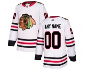 Youth Adidas Chicago Blackhawks Customized Authentic White Away NHL Jersey