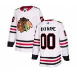 Youth Adidas Chicago Blackhawks Customized Premier White Away NHL Jersey
