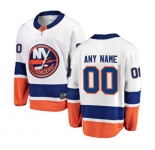 Youth New York Islanders Customized Fanatics Branded White Away Breakaway NHL Jersey