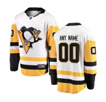 Youth Pittsburgh Penguins Customized Fanatics Branded White Away Breakaway NHL Jersey