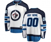 Youth Winnipeg Jets Customized Fanatics Branded White Away Breakaway NHL Jersey