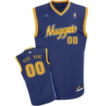 Customized Denver Nuggets Jersey New Revolution 30 Blue Basketball