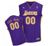 Customized Los Angeles Lakers Jersey New Revolution 30 Purple Road Basketball