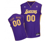 Customized Los Angeles Lakers Jersey New Revolution 30 Purple Road Basketball