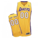 Customized Los Angeles Lakers Jersey Revolution 30 Yellow Home Basketball