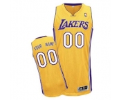 Customized Los Angeles Lakers Jersey Revolution 30 Yellow Home Basketball