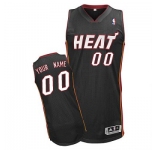 Customized Miami Heat Jersey Revolution 30 Black Road Basketball