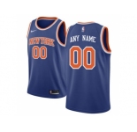 Men Nike New York Knicks customized Blue Stitched NBA Swingman Jersey