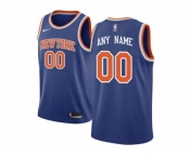 Men Nike New York Knicks customized Blue Stitched NBA Swingman Jersey