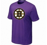 NHL Boston Bruins big & tall logo T-shirt purple