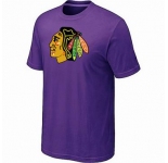 NHL Chicago Blackhawks big & tall logo T-shirt purple