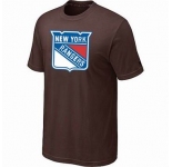 NHL New York Rangers big & tall logo T-shirt brown